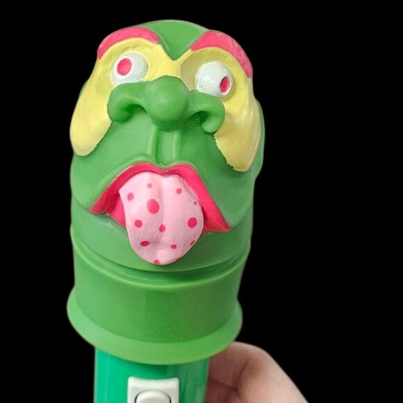 VTG 80s Beastie Beams Eveready Frightfully Fun Flashlight Toy Green Goblin 1988 - Picture 2 of 15